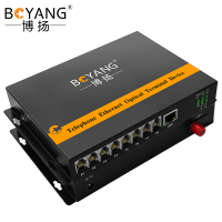 博扬(BOYANG)数字电话光端机8路电话+1路千兆网络 8路对讲语音+1路千兆以太网光纤传输FC接口 BY-8P1GE