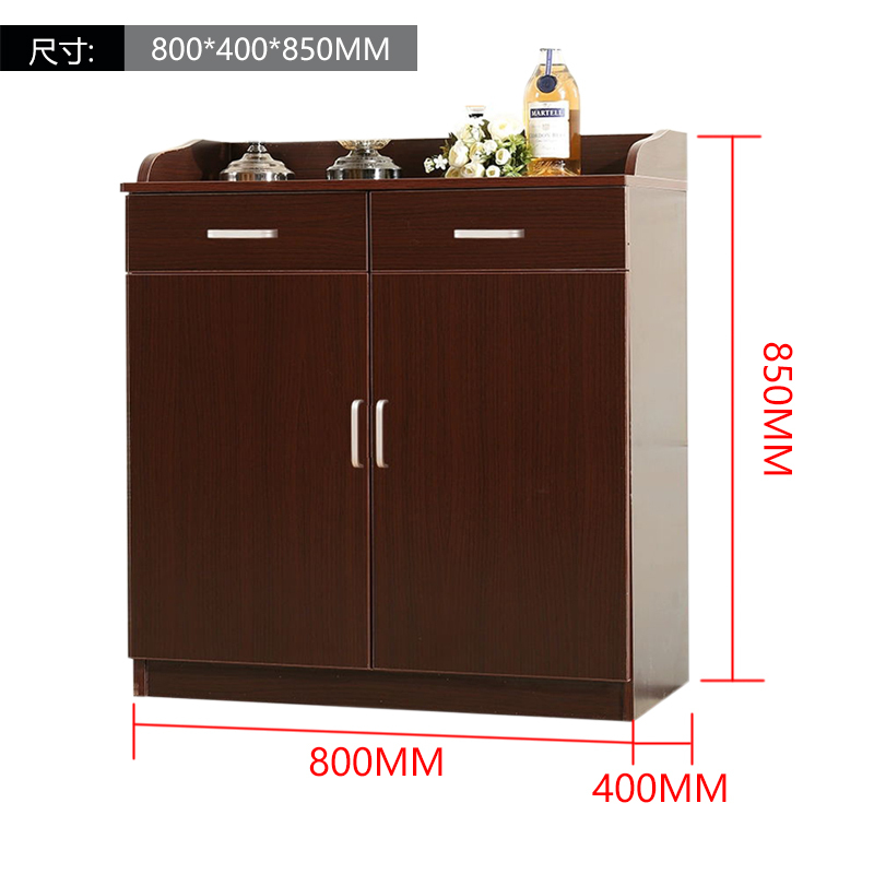 府店双抽双门储物柜餐边柜茶水柜800*400*850mm[工厂现做 七天内发货]