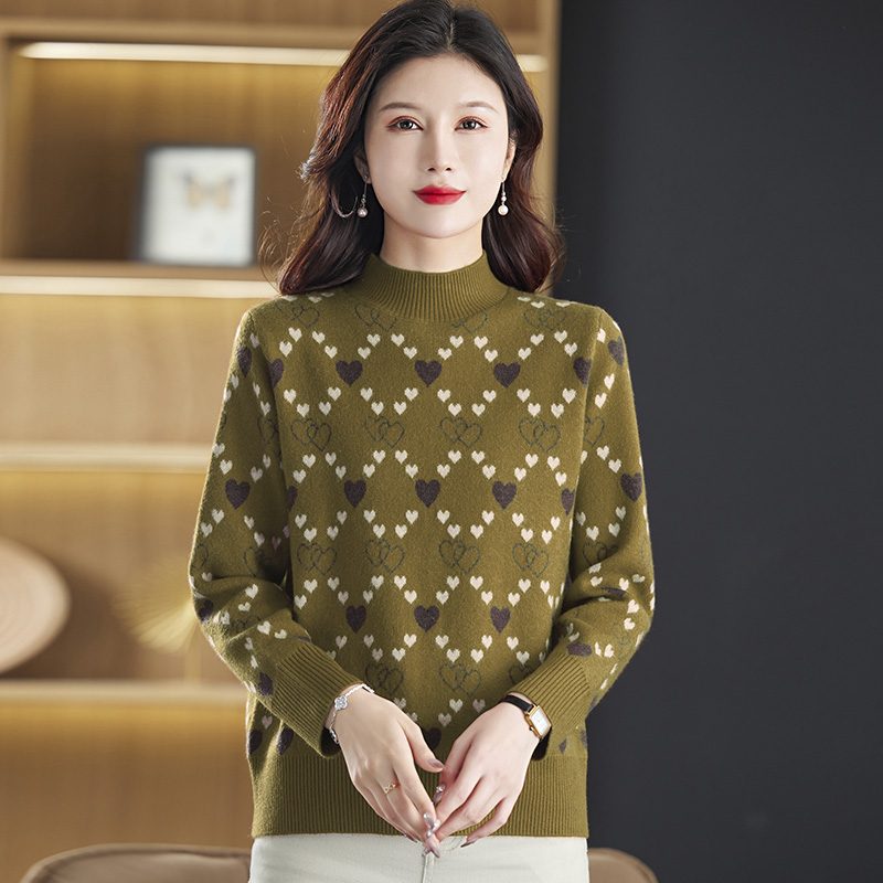 免费试穿 秋冬款短款毛衣女内搭春秋半高领针织打底衫女套头毛衣半高领条纹套头短款内搭针织打底衫上衣服打底衫显瘦洋气打底衫女 卡其 M