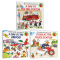儿童图解词典字典 [正版]忙碌的一天 3册套装 英文原版儿童绘本 Richard Scarry’s A Day 飞机场