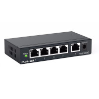 锐捷(Ruijie)铁壳非网管企业级交换器 RG-ES105D 5口百兆交换机 网线分流器