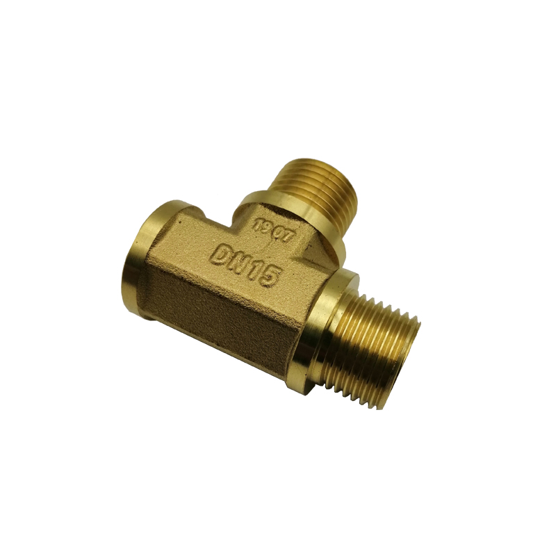 南方卫通 厨卫配件 全铜内外丝三通接头 4分内*外*外丝燃气三通 个高清大图