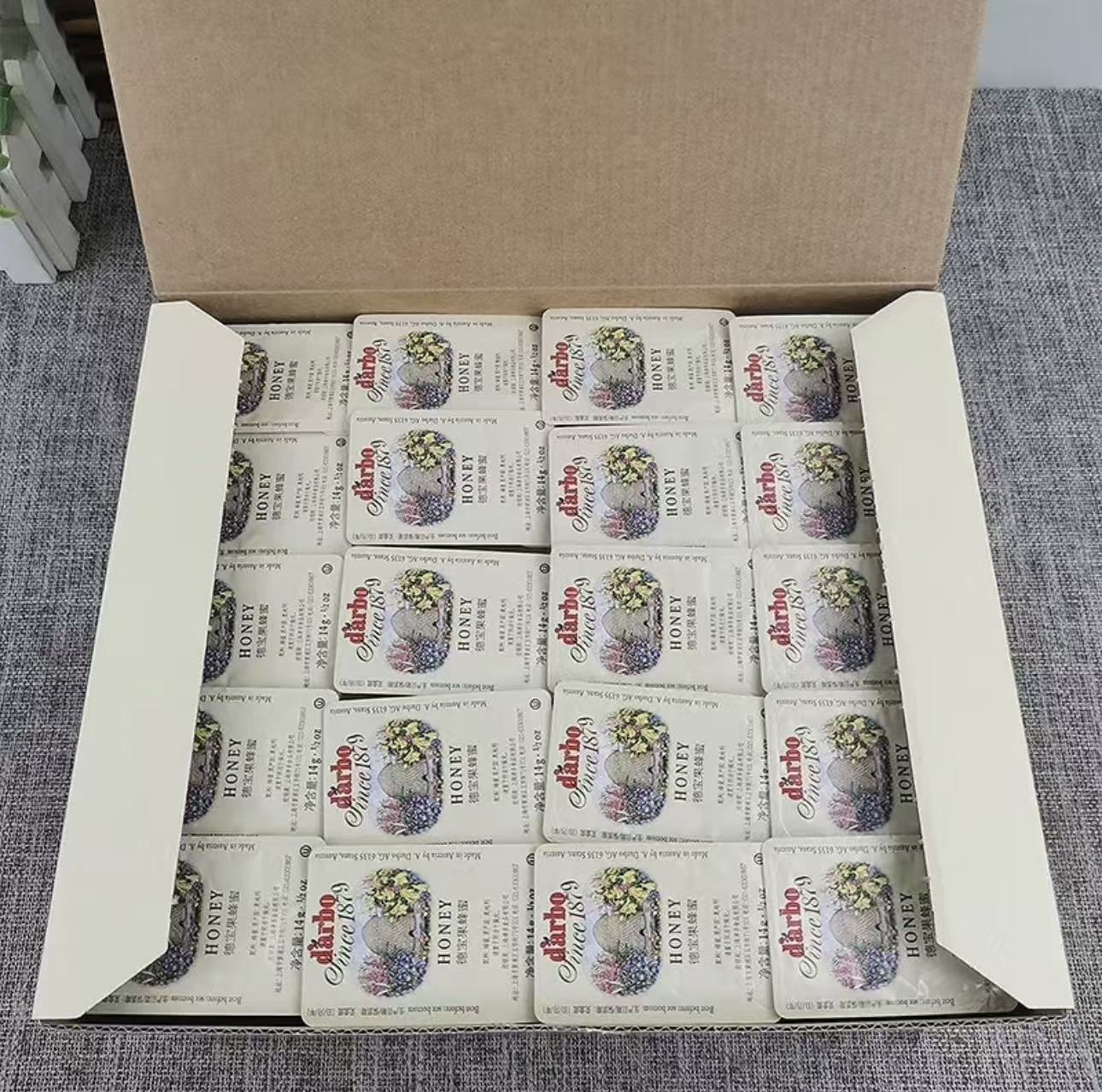 得宝草莓果酱小包装14g*140粒/箱 1箱高清大图