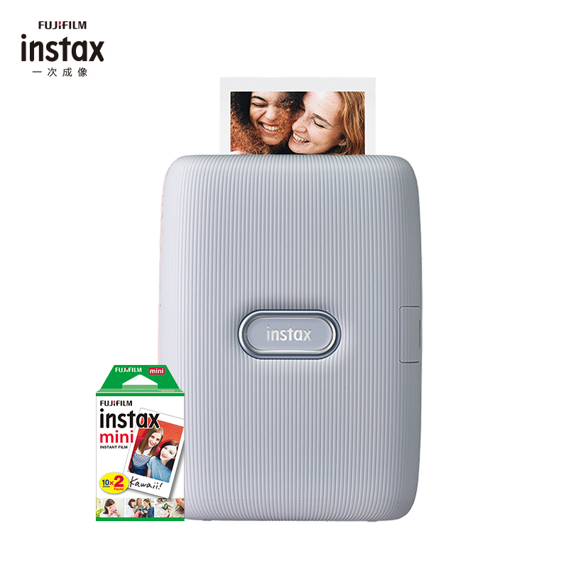 富士（FUJIFILM）INSTAX mini link灰白 快显胶片立拍立得 手机照片打印机 套餐一（含20张相纸）
