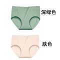 棉内裤女棉透气女士三角裤中腰大码夏季学生日系少女底裤 2XL建议体重125-145斤 两条A系118