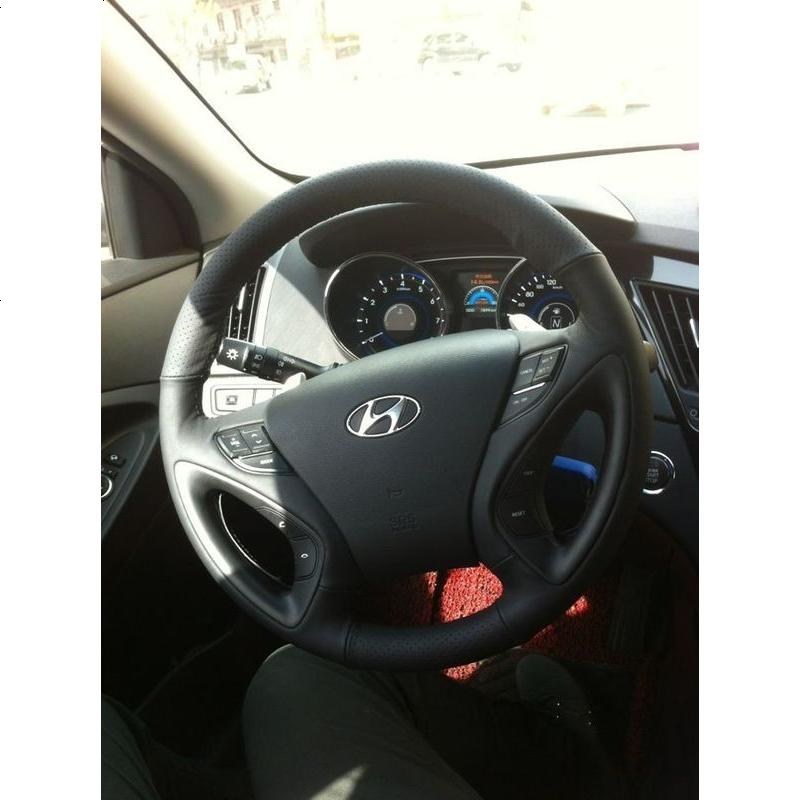包邮索纳塔8代索八手缝汽车把套全包真皮方向盘套专车专用