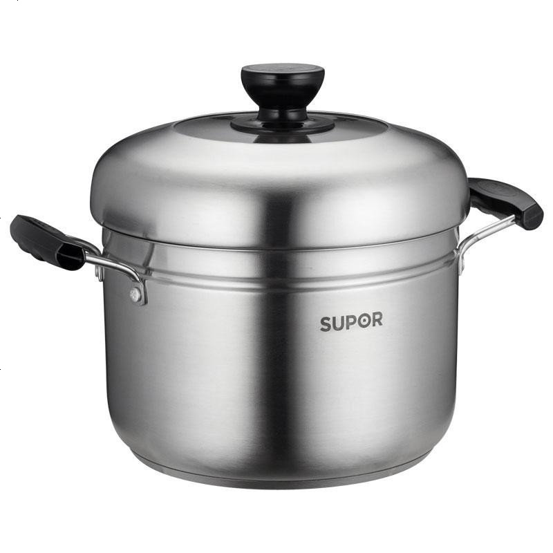 苏泊尔(SUPOR)SZ24S1蒸锅 304不锈钢蒸滋味蒸煮多用锅蒸笼 燃气灶电磁炉通用锅具 24CM高清大图