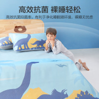 水星家纺儿童A类抗菌冰丝席夏季可水洗凉席二/三套件床品席子新品 恐龙纪元 猫猫KT 甜品EG