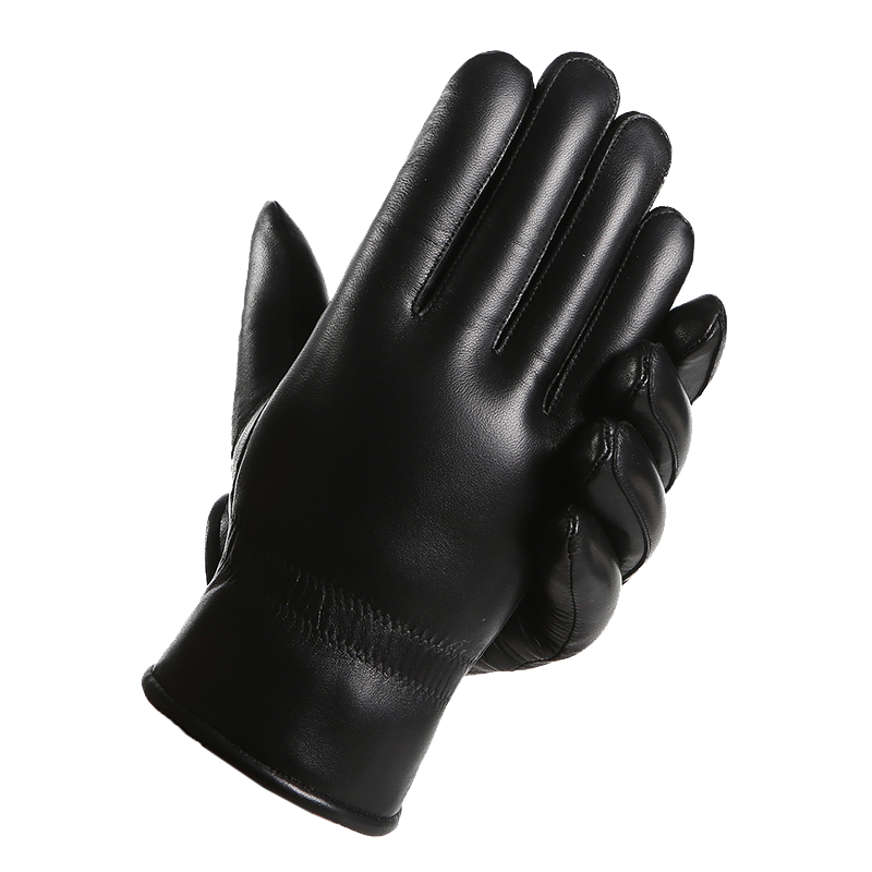 羊皮手套男士防寒冬季加绒加厚保暖绵羊皮手套骑行开车摩托车防水