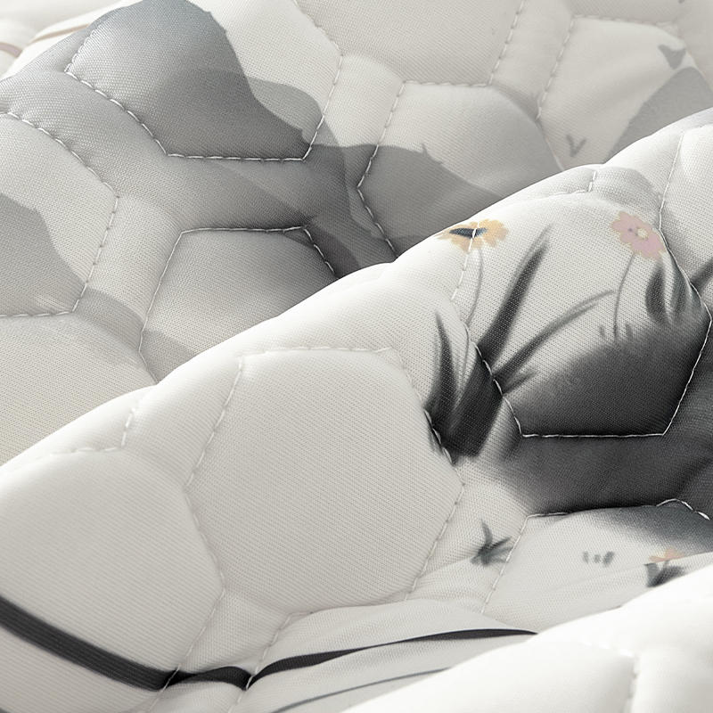 梦洁家纺 乳胶片绗绣对枕:喜上梅梢高清大图