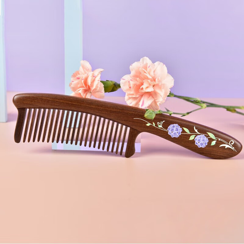 譚木匠 毓秀镶齿梳毓秀爱在母亲送亲友居家日用卷发按摩护理高清大图