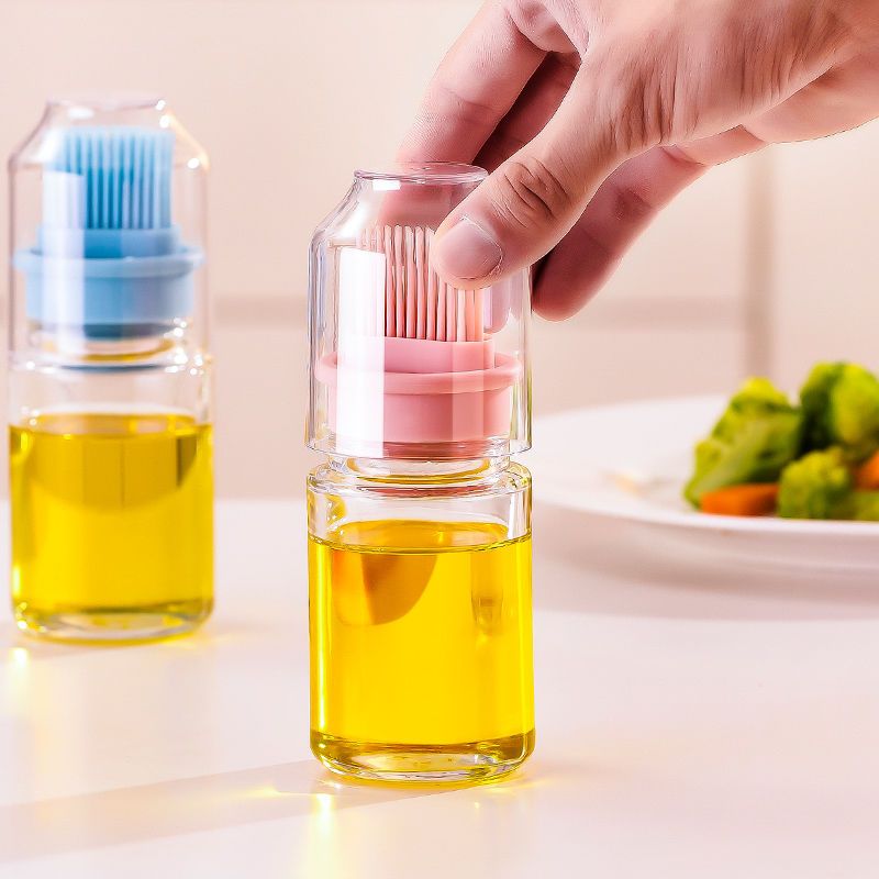 耐高温烧烤刷调料瓶撤料瓶油刷带瓶厨房烙饼刷油刷子家用刷油神器 艾罗油刷瓶1个