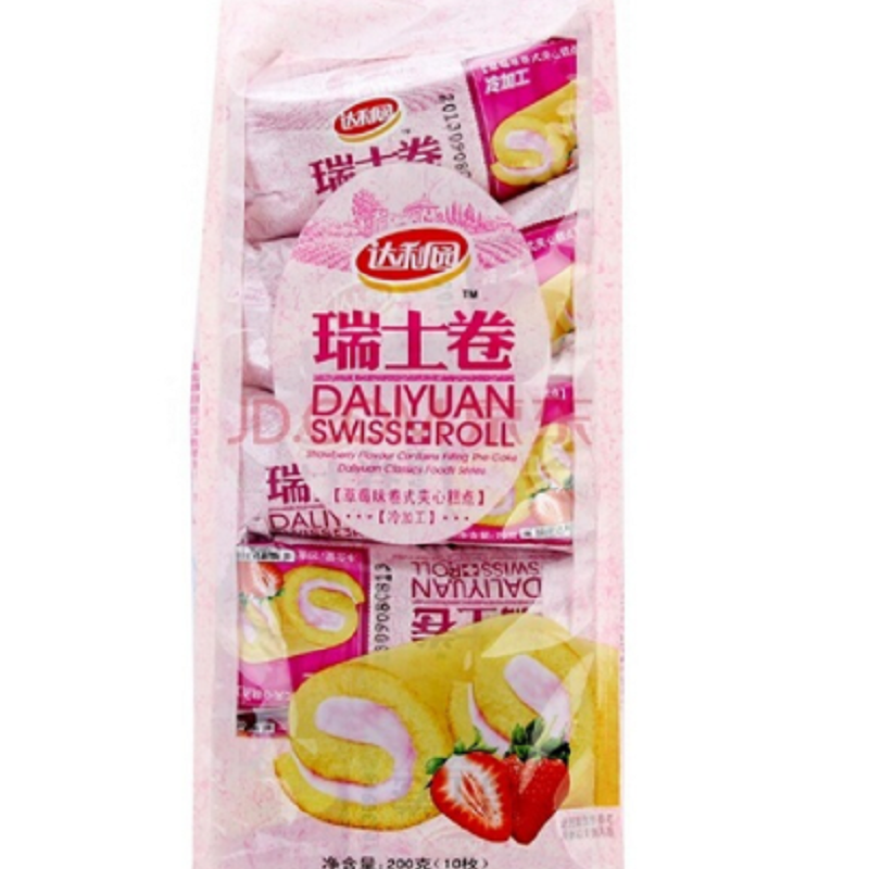 达利园瑞士卷草莓袋装200g