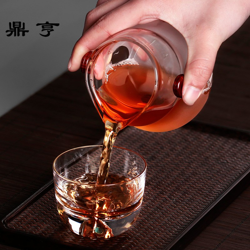 鼎亨玻璃公道杯功夫茶具配件分茶器透明耐热公杯工道茶杯功道小号