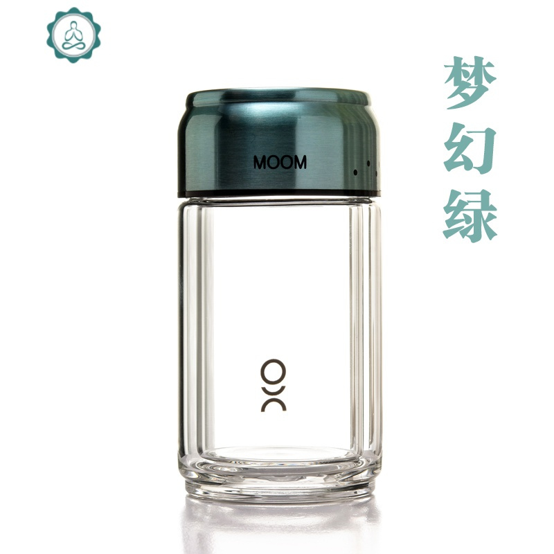 女双层便携加厚耐热耐摔的小杯子过滤小巧可爱 玻璃杯