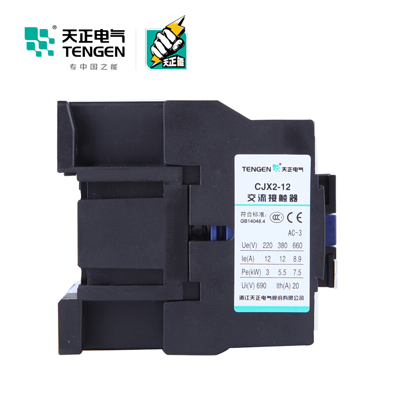 天正电气 CJX2-1210 36V 3NO 1NO 12A 50Hz 3P 02010070063 交流接触器