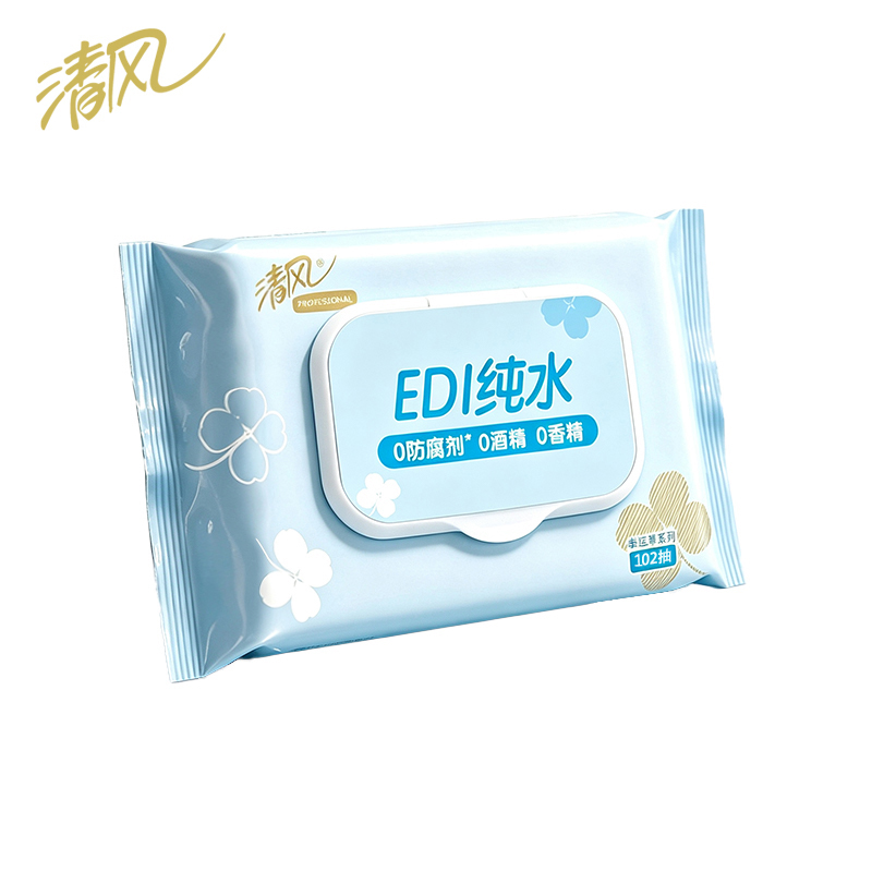 清风 AWE1HGW 幸运草系列 纯水1层 102抽/包 1包/袋 湿巾纸(计价单位:袋)高清大图