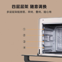 长帝(Changdi)家用多功能电烤箱32升大容量易操作上下管独立控温家用电烤箱大容量TB32D1