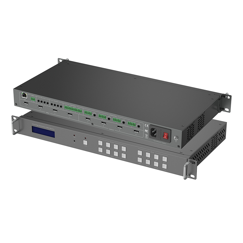 迈拓维矩MT-HW0404高清hdmi无缝矩阵切换器带拼接hdmi2.0版4K60hz电脑监控视频会议服务器主机接显示器高清大图
