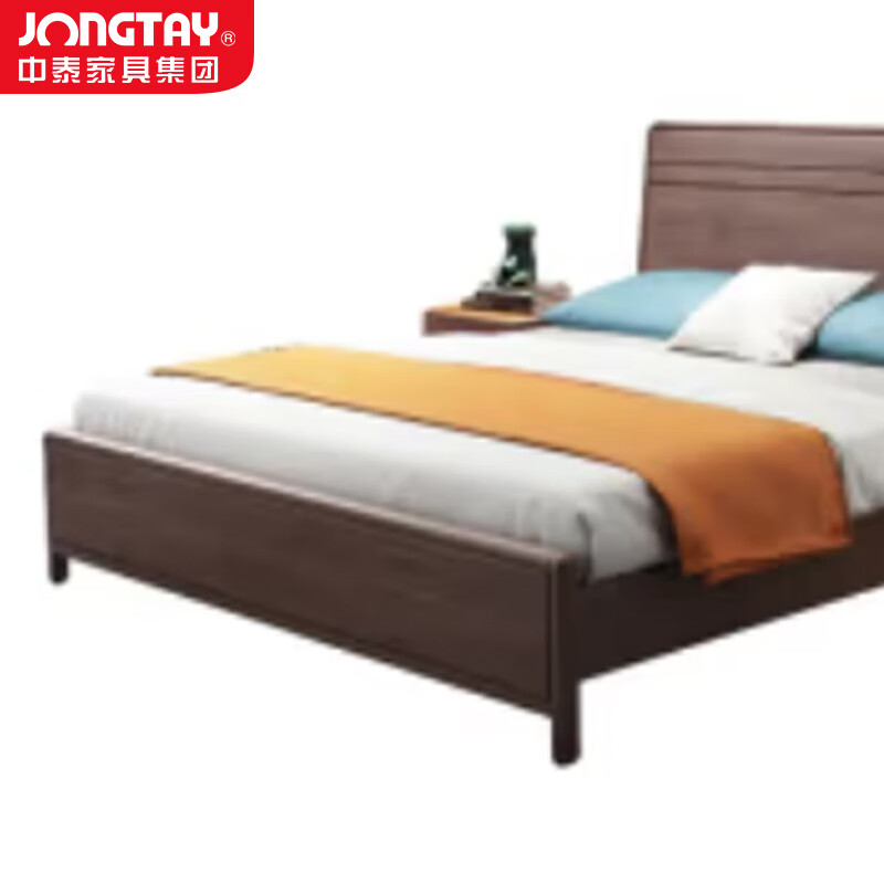 中泰(jongtay)1.5米实木床现代简约单双人床 J-CDZ82高清大图