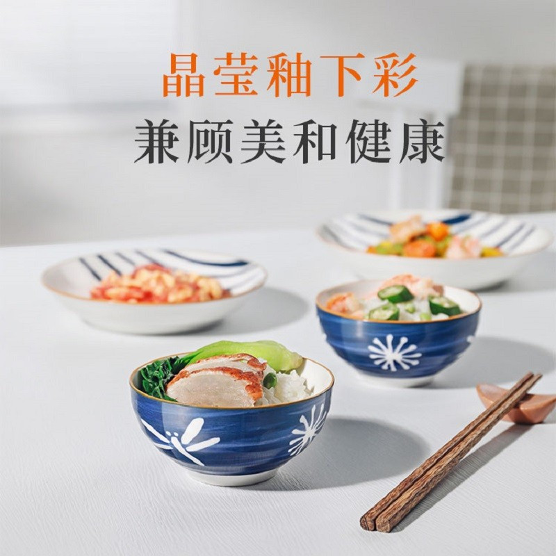 苏泊尔(SUPOR)光净釉餐具套装 光净釉餐具套装青森系列4头 TK2184E