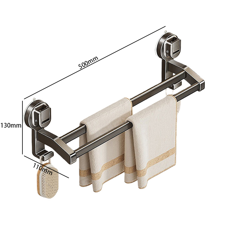 豫汉迎吸盘浴巾架 吸盘毛巾架500*110*130mm个