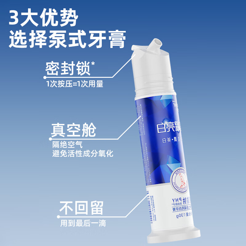 牙博士 晶曜亮白牙膏 130g(压泵) BJDT高清大图