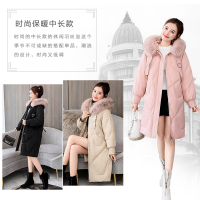 JINXIU SHIRT鼎丰羽绒服女2020新款加厚中长款反季清仓韩国韩版宽松茧型女士羽绒服外套1930-310