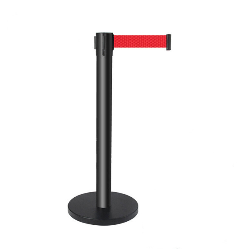 绵冠MIANGUAN隔离带围栏警戒线伸缩排队护栏加厚铁底座安全隔离带伸缩带 拉伸3m