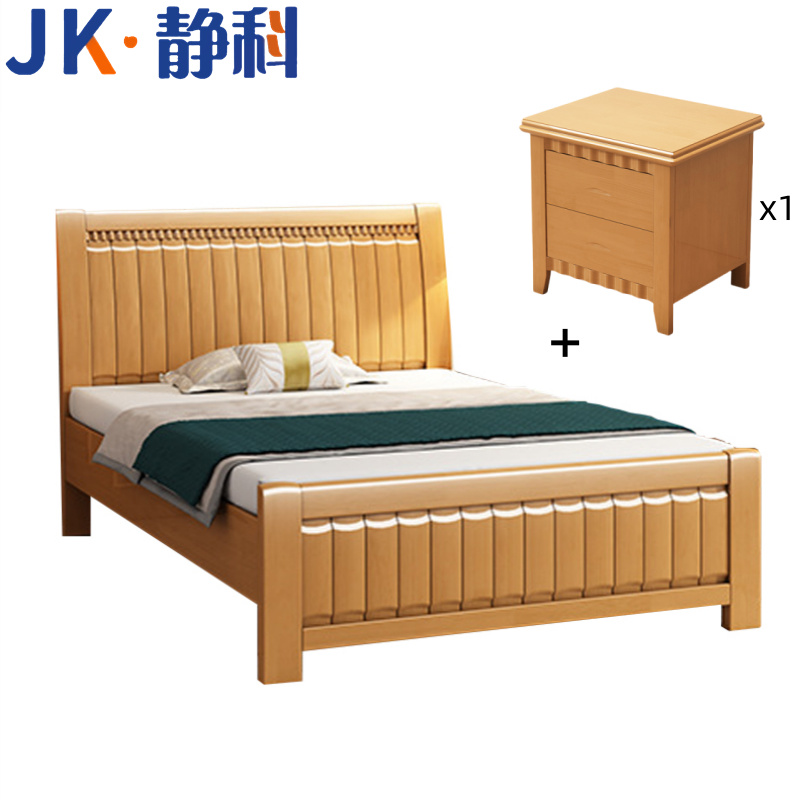 静科1.8米床1800*2000*960mm(含床垫+床头柜)套高清大图