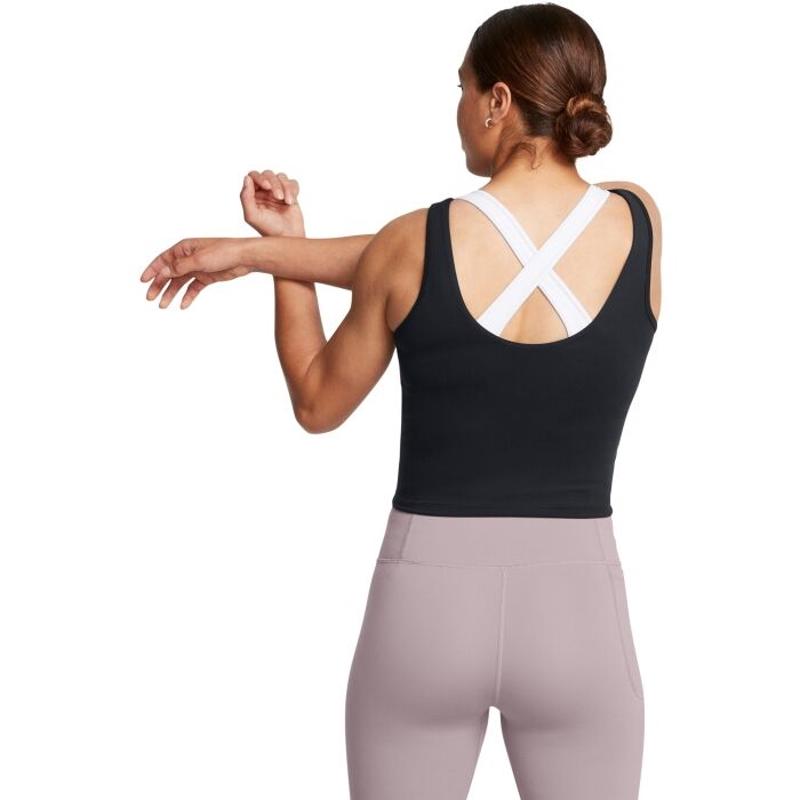 Under Armour安德玛运动背心女透气舒适贴身轻便黑色简约修身高清大图