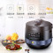美的(Midea)电压力锅 双圆灶釜双胆高压锅智能预电压力锅 可开盖煮家用上盖可拆洗电高压锅 (深棕郁金色)
