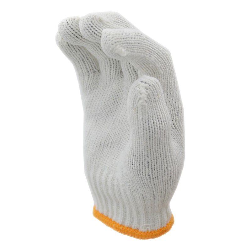 海太尔 0004纱线手套 轻型耐磨防滑吸汗舒适针织装卸搬运工业防护劳保手套 白色 均码高清大图