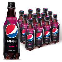 百事可乐 无糖树莓口味 碳酸饮料 可乐型汽水 500mlx12瓶 百事出品