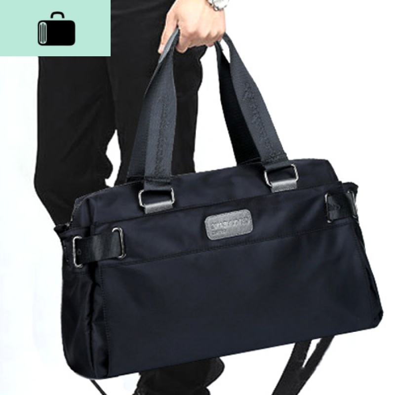 尼龙帆布韩版潮流男包商务休闲旅行包男士手提包单肩斜挎包包横款NEW LAKE男士斜挎包高清大图