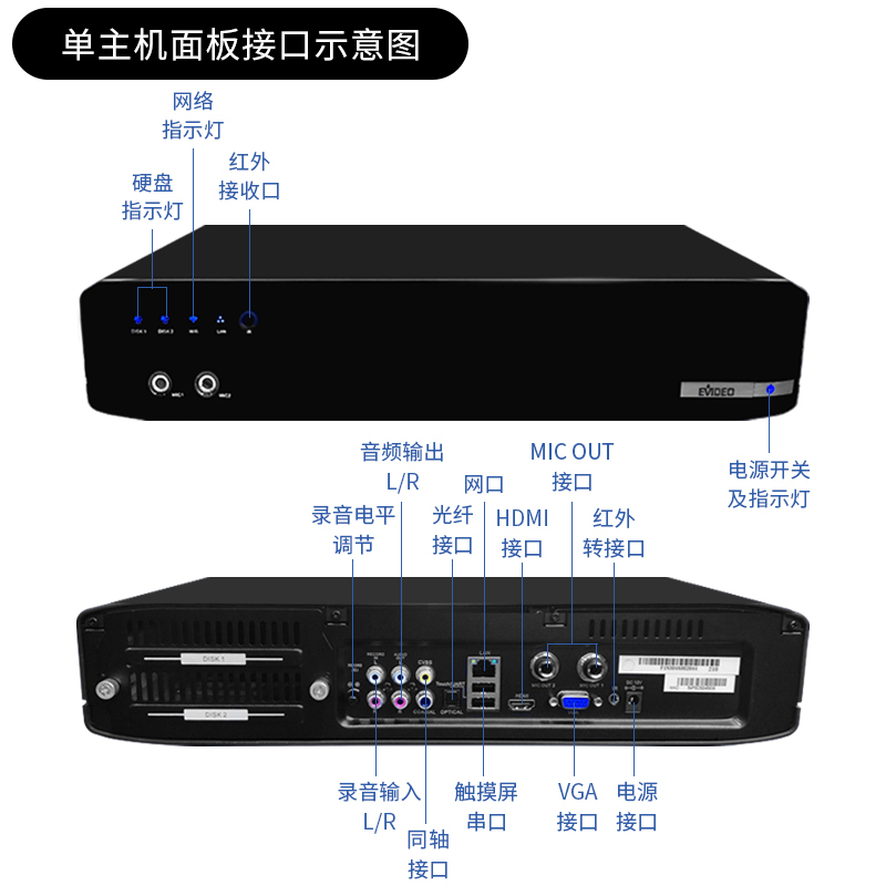 eVideo/视易 K73 主机内置4TB硬盘+19.5吋触摸屏黑色落地架 智能高清KTV点歌机触摸屏家庭卡拉OK点唱机