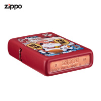 zippo芝宝打火机正版可爱猫哑漆系列个性zippo打火机233红哑漆