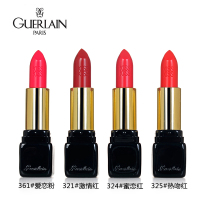 GUERLAIN娇兰 口红KISSKISS亲亲唇膏法式之吻 黑管 #361爱恋粉 显色不易脱妆 法国原装进口