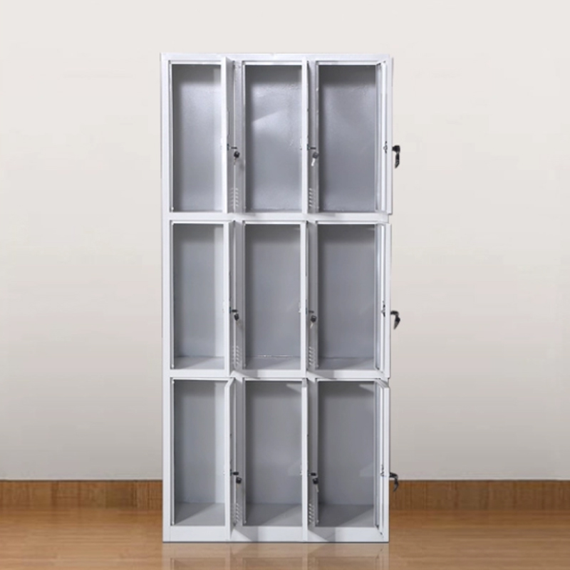 帅畅收纳柜财务档案柜资料柜加厚文件柜办公室带锁铁皮柜九门更衣柜高清大图