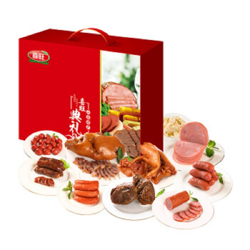 喜旺(Siwin Foods)盒装 烧肉 传统酱牛肉 霜枝风干肠 意大利风味火腿 甜蜜肉枣 烤肠等