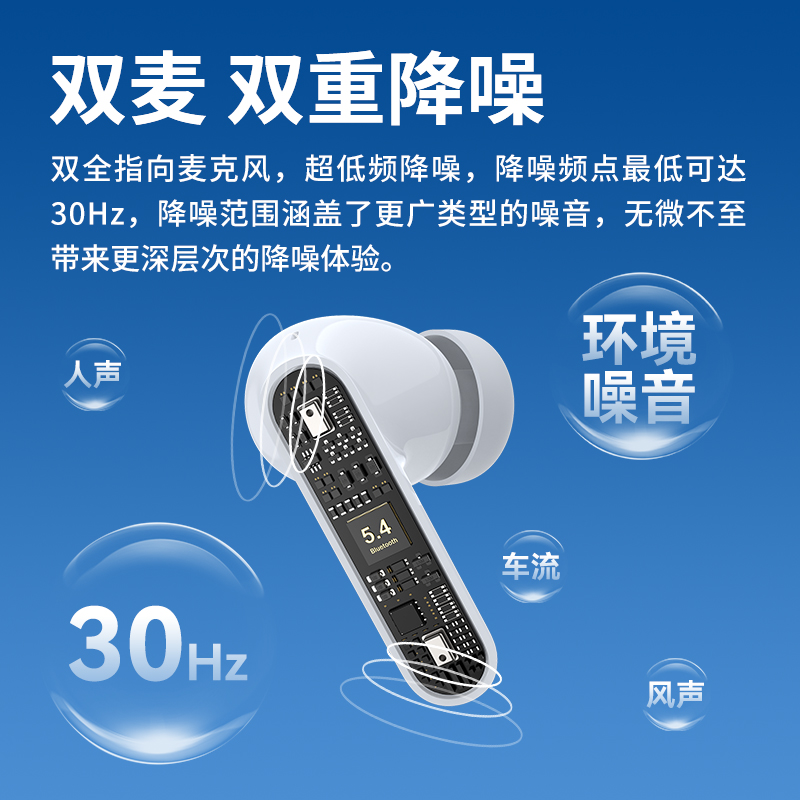 兰士顿无线主动降噪耳机TA08米白色高清大图