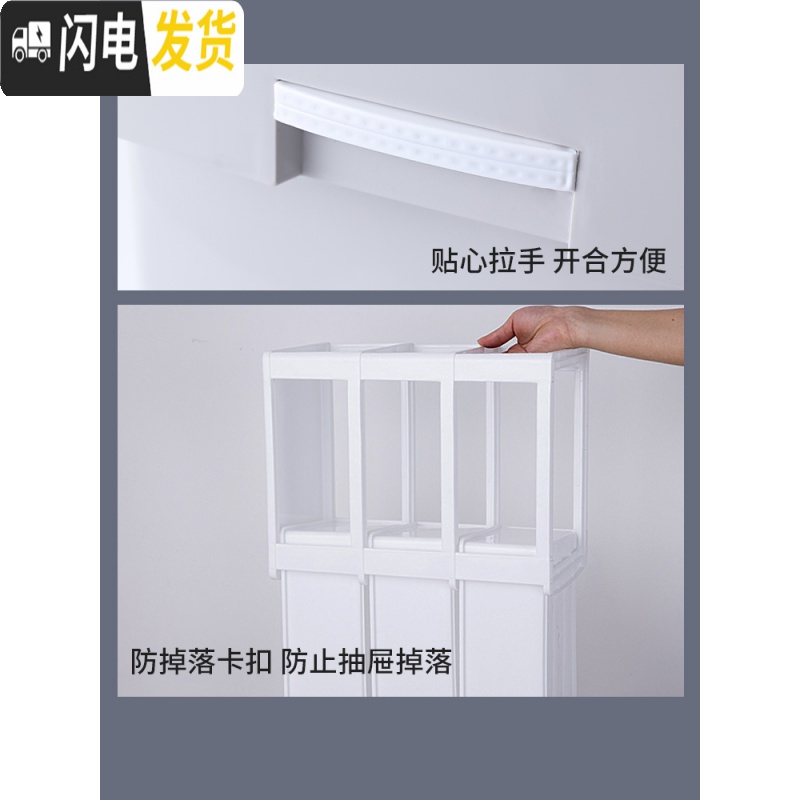 三维工匠桌面收纳盒抽屉式办公室用品文件整理箱小号柜子书桌上置物架高清大图