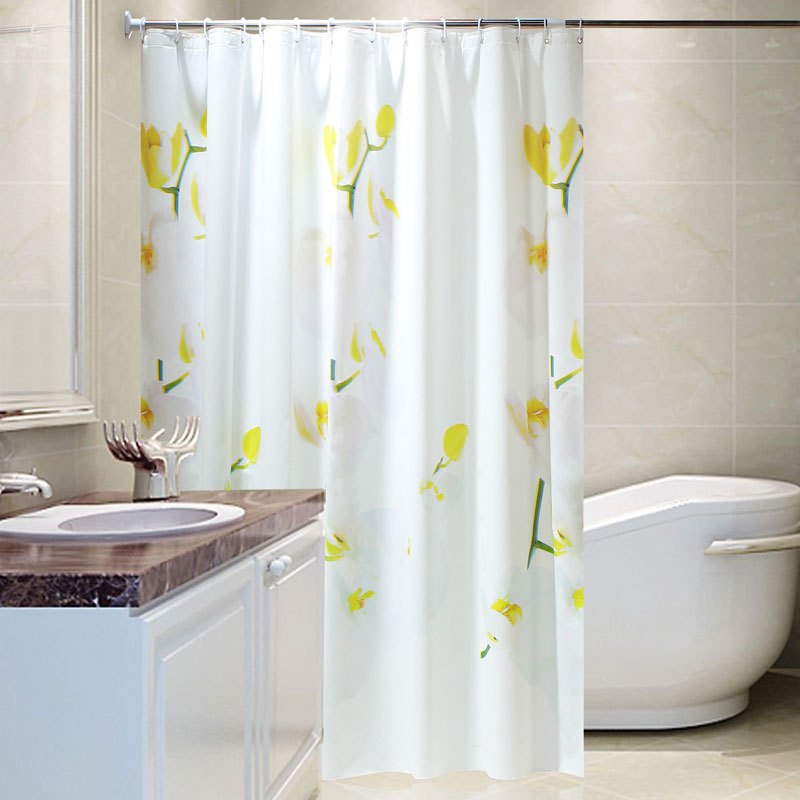 闪电客卫生间浴帘加厚防水浴帘布浴室隔断帘窗帘帘沐浴帘宜家浴帘视频