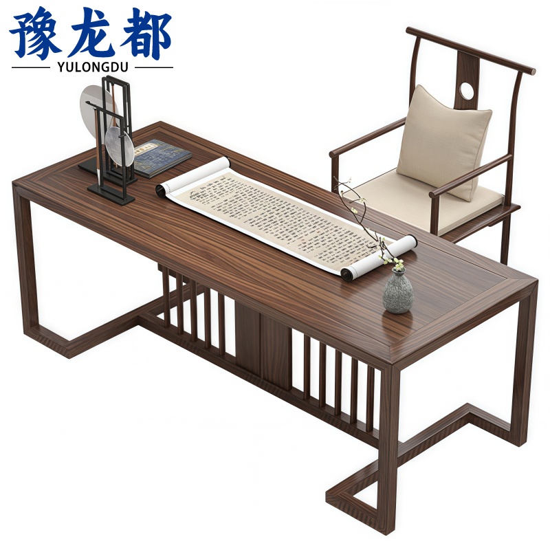 豫龙都 书桌+椅 1.6m 套高清大图