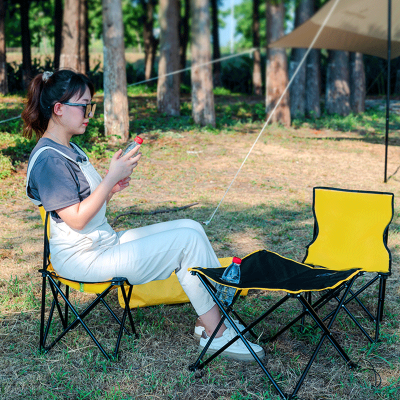何大屋户外折叠躺椅午睡床便携式家用沙滩椅靠背钓鱼椅休闲懒人坐躺椅子 悠闲时光户外套装HDW1507高清大图