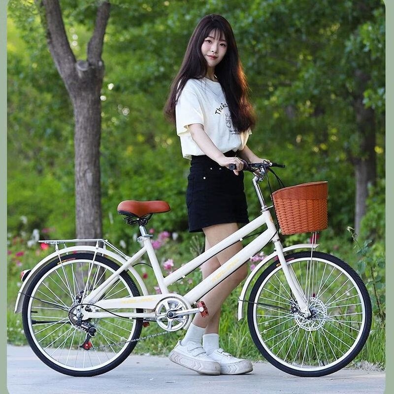 自行车全轴承双碟刹24寸26寸大中学生成年人男女式淑女代步车高清大图