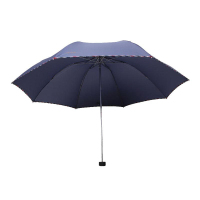 天堂 307E碰击布格子布包边三折商务伞晴雨伞