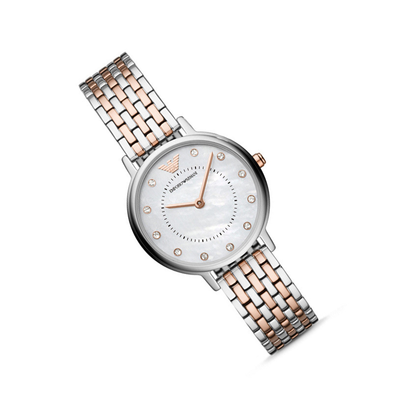 阿玛尼armani女士时尚优雅手表欧美品牌简约石英表女ar11094