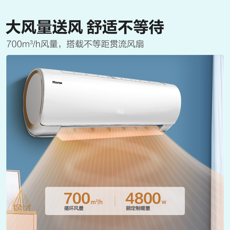 [苏宁自营]1.5匹 新一级变频 柔风低噪 双模智联 海信空调挂机KFR-33GW/EF20A1