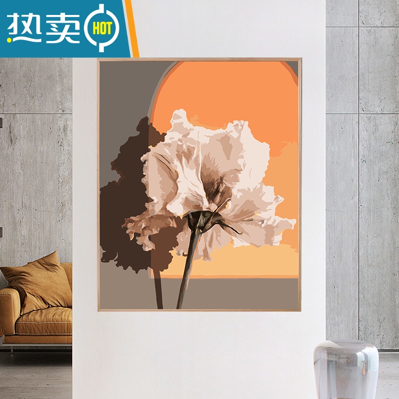 敬平花枝俏/数字油画diy填充水油彩手工绘画画涂色上填色装饰装饰画 花枝俏1 DIY套装高亮颜料+多支画笔+优棉画布等50*60cm护眼淡